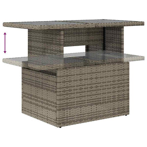 Set Divano da Giardino 8pz con Cuscini Grigio Polyrattan Acacia