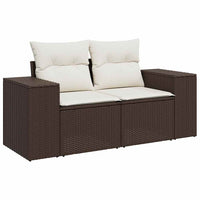 vidaXL Set Divano da Giardino 6 pz con Cuscini Marrone in Polyrattan