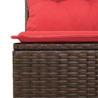 vidaXL Set Divano Giardino 6 pz con Cuscini Marrone Polyrattan Acacia