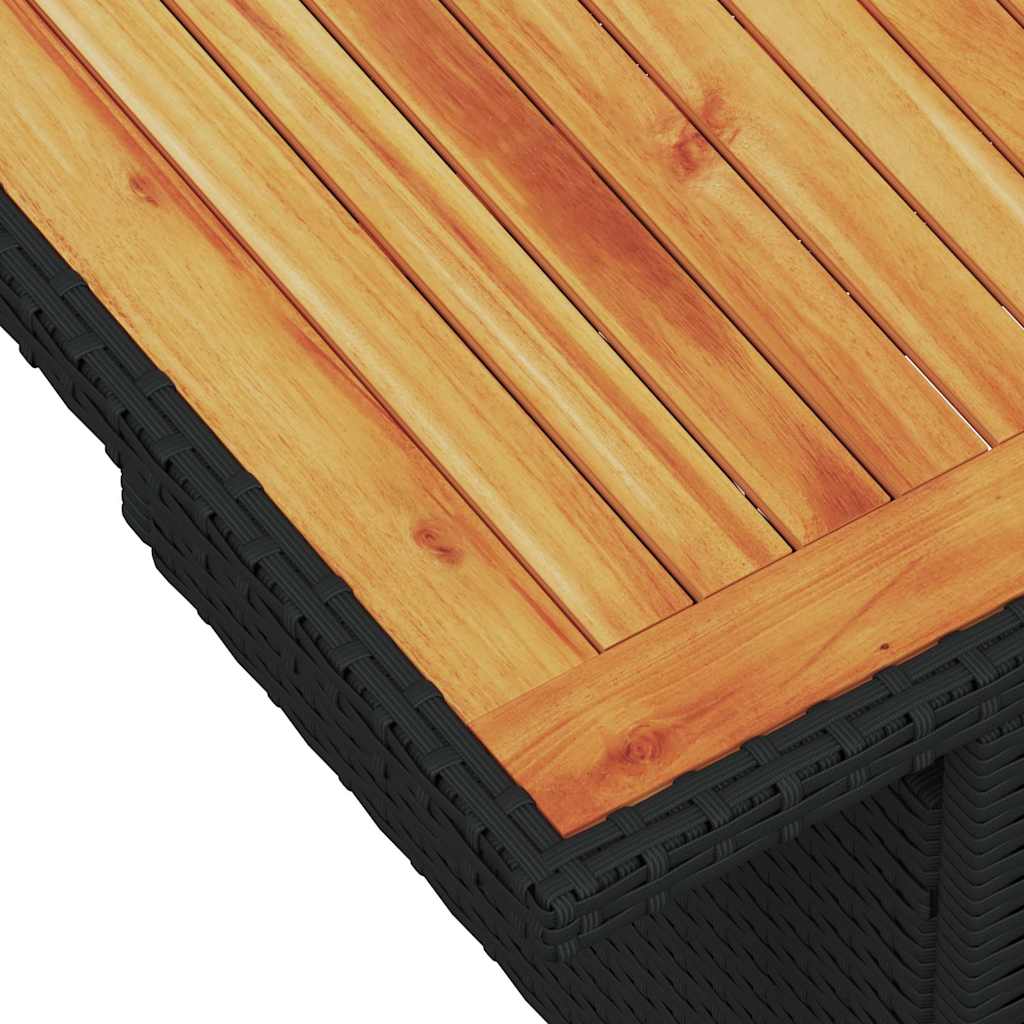 Set Divani da Giardino 9 pz con Cuscini Nero in Polyrattan 3326941