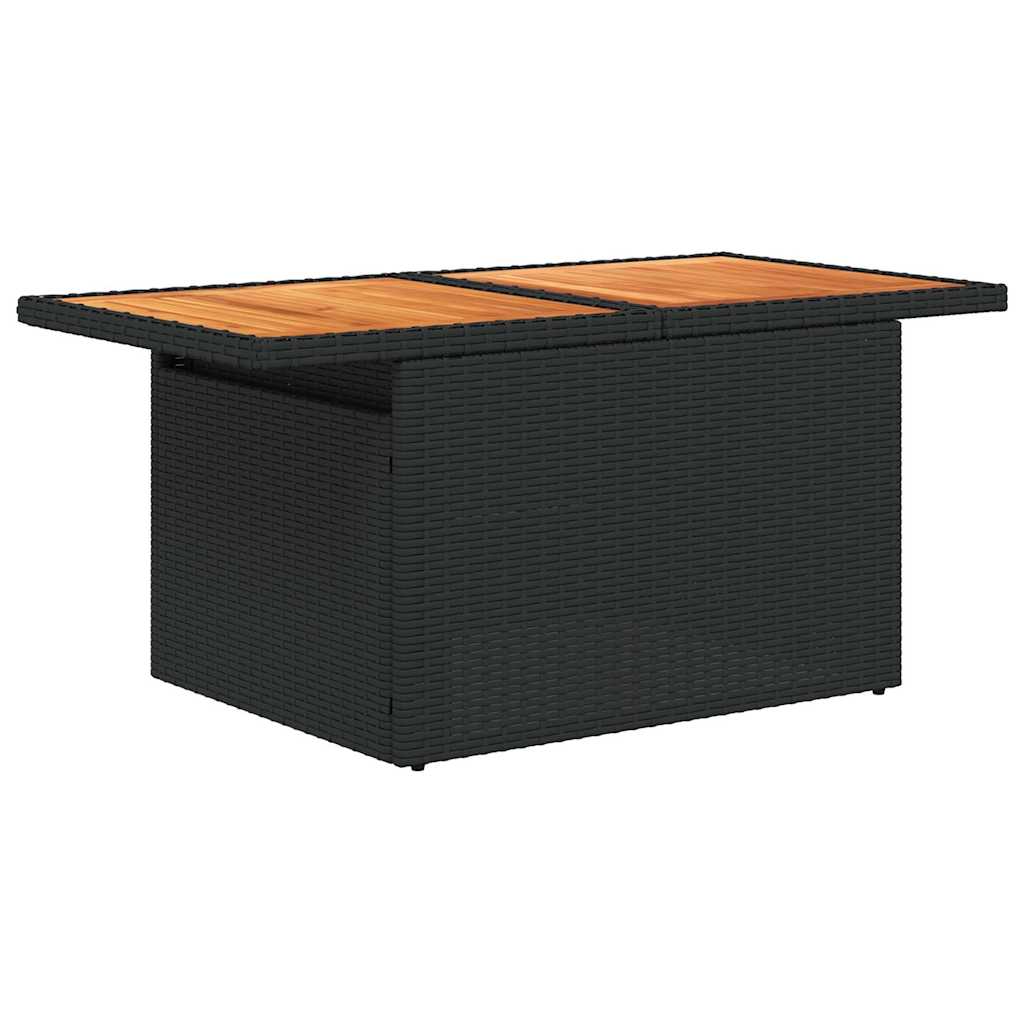 Set Divani da Giardino con Cuscini 7pz Nero Polyrattan 3327046