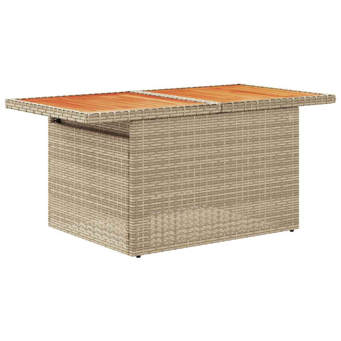 Set Divani da Giardino 11 pz con Cuscini Beige in Polyrattan 3327089