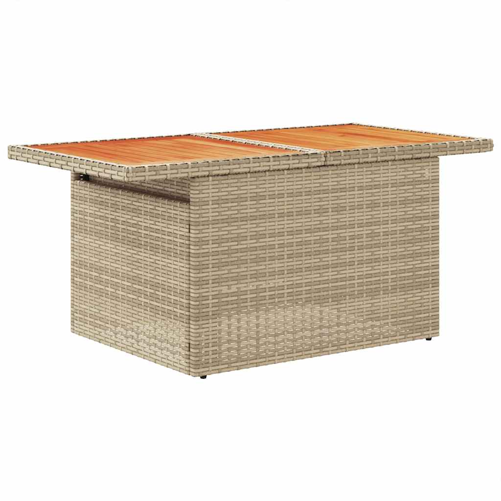 vidaXL Set Divano da Giardino 8 pz con Cuscini Beige in Polyrattan