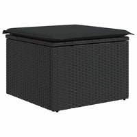 vidaXL Set Divani da Giardino con Cuscini 7pz Nero Polyrattan