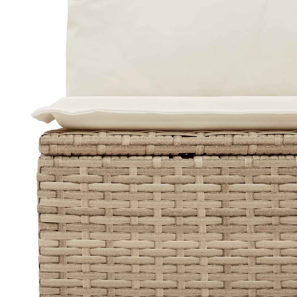 Set Divano da Giardino 6 pz con Cuscini Beige Polyrattan Acacia 3327439