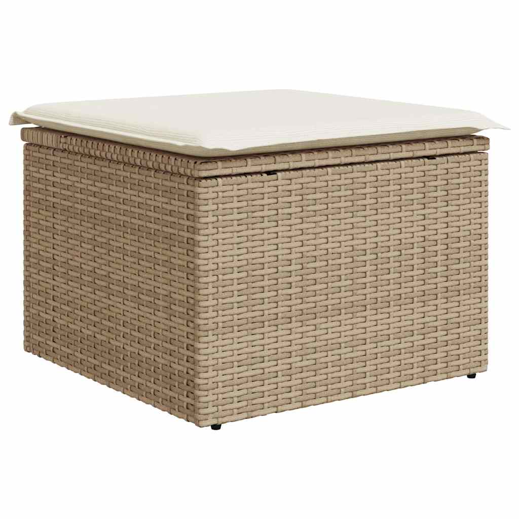 vidaXL Set Divano da Giardino 6 pz con Cuscini Beige Polyrattan Acacia