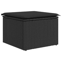 vidaXL Set Divani da Giardino con Cuscini 8 pz Nero Polyrattan Acacia