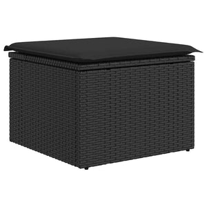 vidaXL Set Divani da Giardino con Cuscini 8 pz Nero Polyrattan Acacia