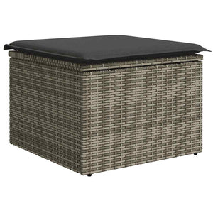 vidaXL Set Divano da Giardino 8pz con Cuscini Grigio Polyrattan Acacia