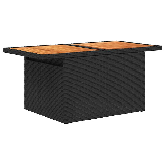 Set Divani da Giardino 10pz con Cuscini in Polyrattan Nero 3327529