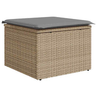 vidaXL Set Divano da Giardino 6 pz con Cuscini Beige Polyrattan Acacia