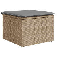 vidaXL Set Divani da Giardino 7 pz con Cuscini Beige Polyrattan Acacia