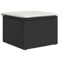 vidaXL Set Divani da Giardino con Cuscini 7pz Nero Polyrattan Acacia