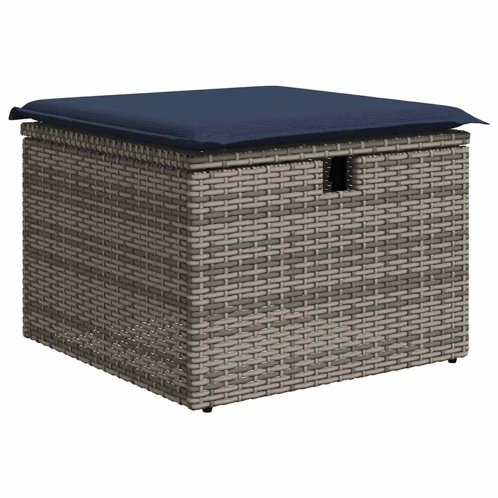 vidaXL Set Divani Giardino 8 pz con Cuscini Grigio Polyrattan Acacia