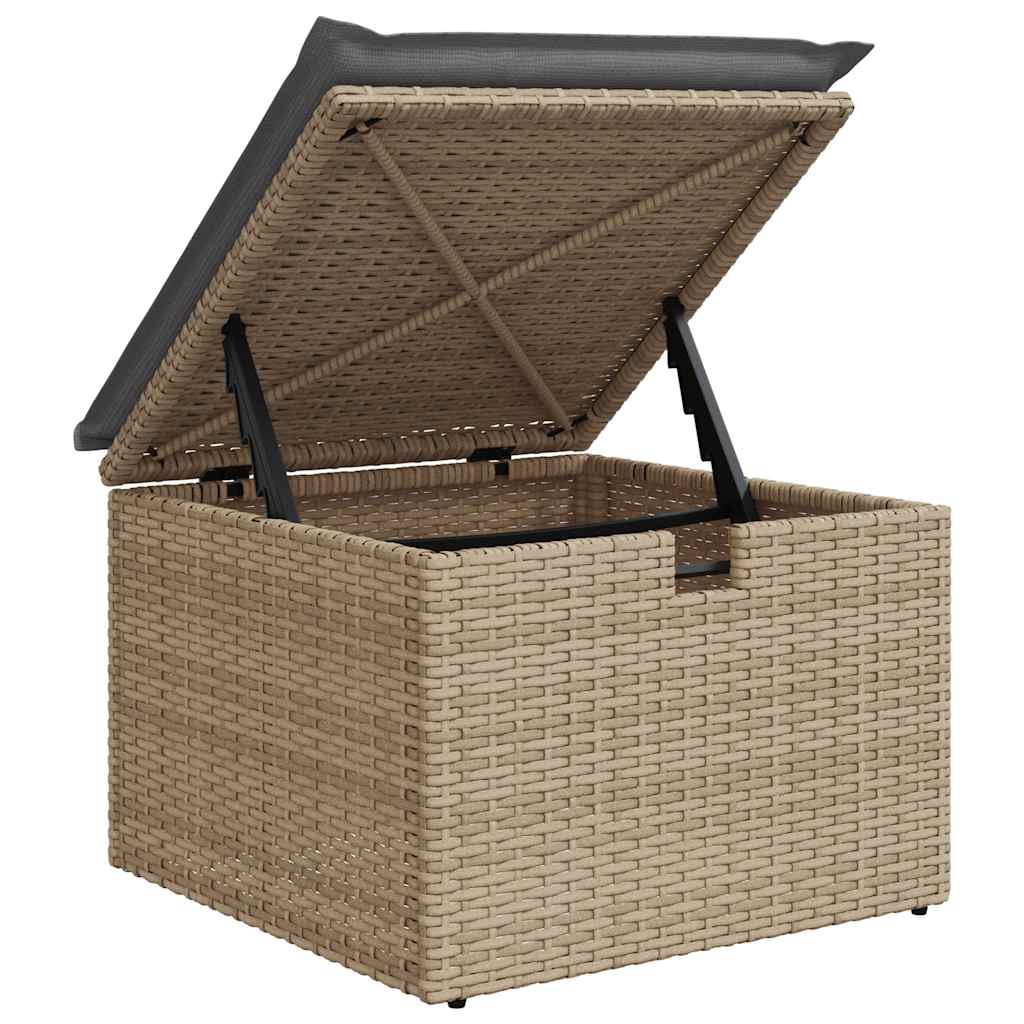 vidaXL Set Divano da Giardino 9 pz con Cuscini Beige Polyrattan Acacia