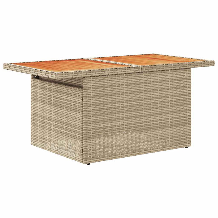 vidaXL Set Divano da Giardino 8 pz con Cuscini Beige Polyrattan Acacia