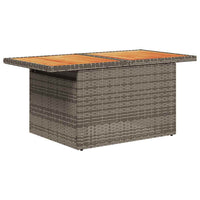 vidaXL Set Divano da Giardino 6 pz con Cuscini Nero Polyrattan Acacia