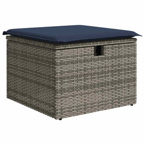 vidaXL Set Divano da Giardino 9pz con Cuscini Grigio Polyrattan Acacia