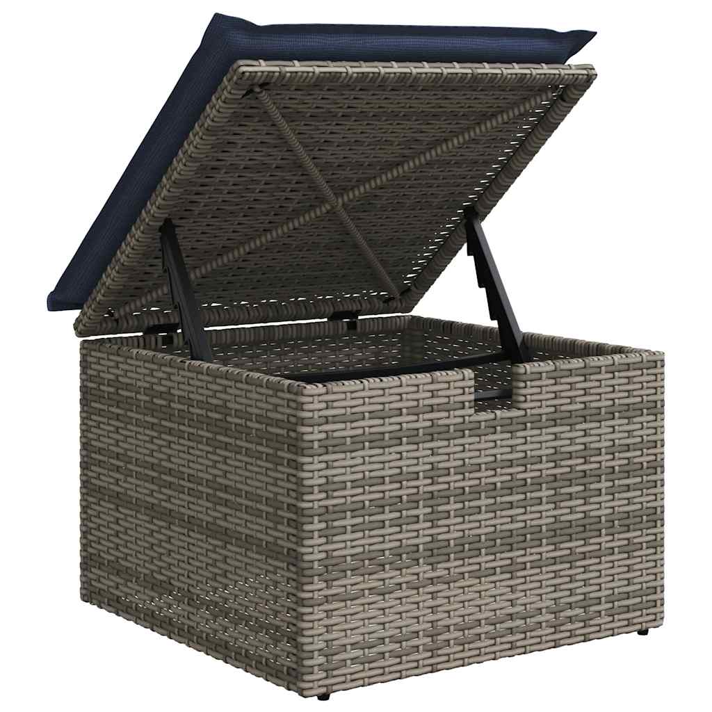 vidaXL Set Divano da Giardino 6pz con Cuscini Grigio Polyrattan Acacia