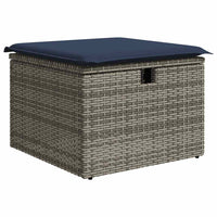 vidaXL Set Divano da Giardino 6pz con Cuscini Grigio Polyrattan Acacia