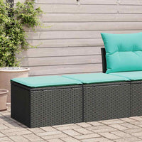 vidaXL Set Divani da Giardino con Cuscini 2 pz Nero Polyrattan Acacia