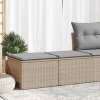 vidaXL Set Divano da Giardino 2 pz con Cuscini Beige Polyrattan Acacia