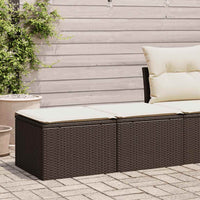 Set Divano Giardino 4 pz con Cuscini-Sofa da Giardino-Divanetto da esterno Marrone Polyrattan Acacia 834457