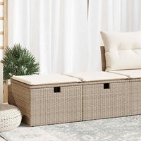 Set Divano da Giardino 2 pz con Cuscini-Sofa da Giardino-Divanetto da esterno Beige Polyrattan Acacia 976330