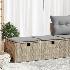 Set Divano da Giardino 2 pz con Cuscini-Sofa da Giardino-Divanetto da esterno Beige Polyrattan Acacia 445323