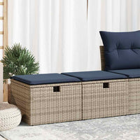 Set Divano Giardino 2 pz con Cuscini-Sofa da Giardino-Divanetto da esterno Grigio Polyrattan Acacia 517888
