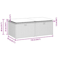 vidaXL Set Divano Giardino 4 pz con Cuscini Marrone Polyrattan Acacia