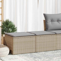 Set Divano da Giardino 2 pz con Cuscini-Sofa da Giardino-Divanetto da esterno Beige Polyrattan Acacia 145429