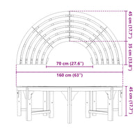 Panchina per Alberi Marrone 160 x 160 x 45cm 4108060