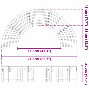 Panchina per Alberi Marrone 160 x 160 x 45cm 4108061