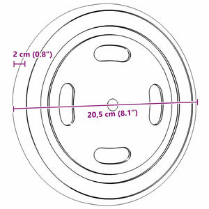 Ruote di Ricambio Marrone Legno massello di acacia 4105533