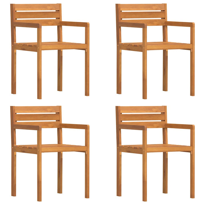 Sedie da Giardino 4 pz 50x53x80 cm Legno Massello di Acacia