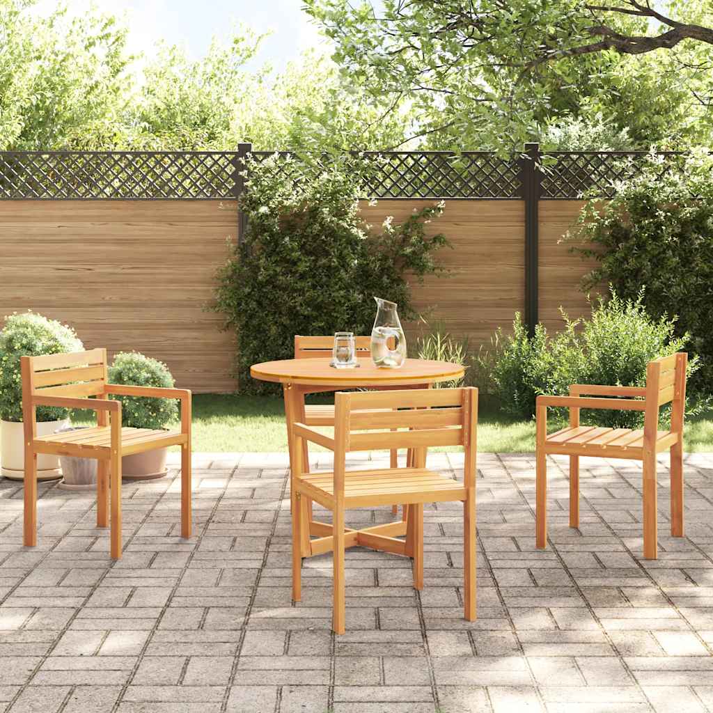 Sedie da Giardino 4 pz 50x53x80 cm Legno Massello di Acacia
