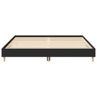 Giroletto senza Materasso-Struttura Letto Nero 200x200 cm in Legno Multistrato