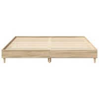 Giroletto senza Materasso-Struttura Letto Rovere Sonoma 200x200cm in Truciolato 384094