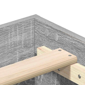 vidaXL Giroletto senza Materasso Grigio Sonoma 150x200 cm Truciolato