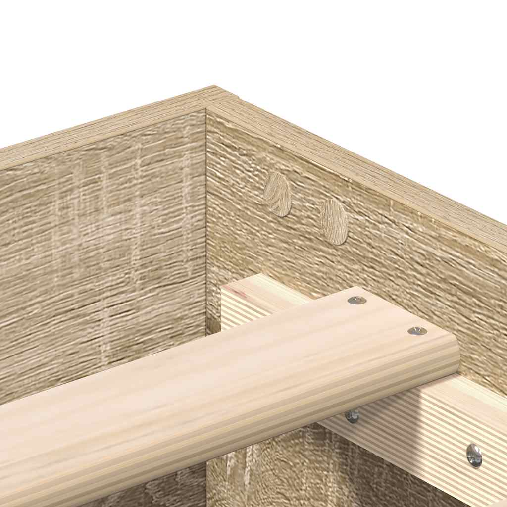 Giroletto senza Materasso-Struttura Letto Rovere Sonoma 140x200cm in Truciolato 286370