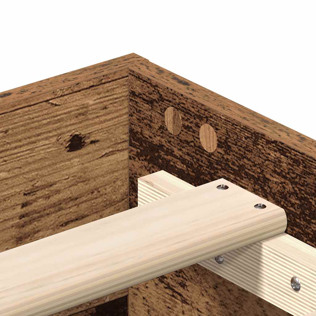 vidaXL Giroletto senza Materasso Legno Antico 140x200 cm in Truciolato