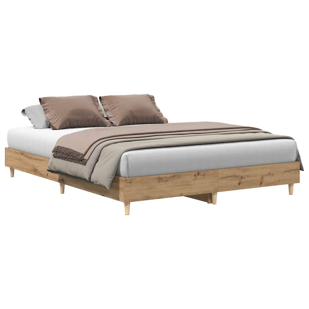 Giroletto senza Materasso-Struttura Letto Rovere Artigianale 140x200 cm