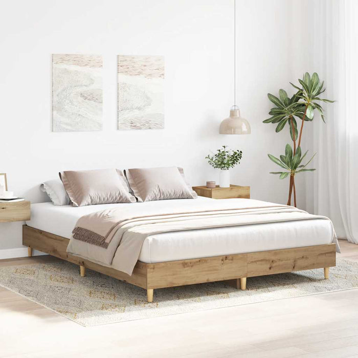Giroletto senza Materasso-Struttura Letto Rovere Artigianale 140x200 cm