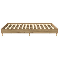 Giroletto senza Materasso-Struttura Letto Rovere Artigianale 140x200 cm