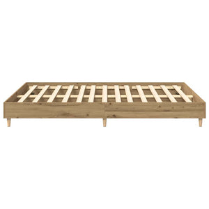 Giroletto senza Materasso-Struttura Letto Rovere Artigianale 140x200 cm