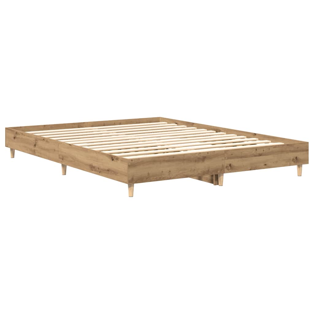 Giroletto senza Materasso-Struttura Letto Rovere Artigianale 140x200 cm