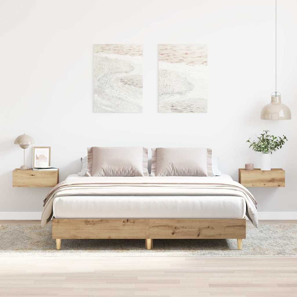 Giroletto senza Materasso-Struttura Letto Rovere Artigianale 140x200 cm