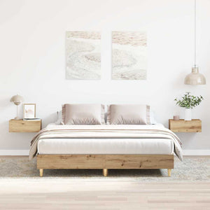 Giroletto senza Materasso-Struttura Letto Rovere Artigianale 140x200 cm