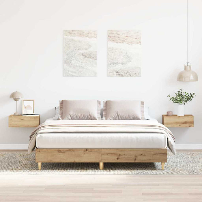 Giroletto senza Materasso-Struttura Letto Rovere Artigianale 140x200 cm
